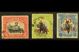 1916 Surcharges Set, SG 186/188, Fine Cds Used. (3) For More Images, Please Visit... - North Borneo (...-1963)