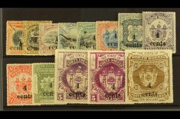 1904-05 4c Surcharges Set, With Both Shades Of $5, SG 146/157, Mainly Fine Mint. (13) For More Images, Please... - North Borneo (...-1963)