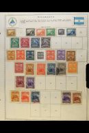 1860s-1960s MINT & USED COLLECTION A Mostly All Different Collection Presented On Printed Album Pages That... - Nicaragua