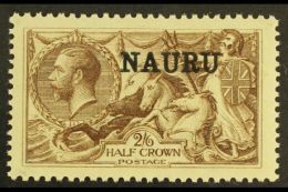 1919 2s6d Chocolate- Brown Bradbury, Wilkinson, SG 24, Never Hinged Mint. For More Images, Please Visit... - Nauru