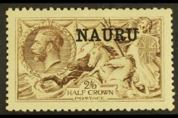 1916-23 2s6d Sepia- Brown De La Rue, SG 19, Very Fine Mint. For More Images, Please Visit... - Nauru