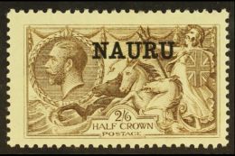 1916 2s 6d Pale Brown, Seahorse, SG 25, Fine And Fresh Mint. For More Images, Please Visit... - Nauru