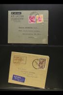 1949-1983 An Interesting Group Of Used Formula Aerogrammes Uprated With Various Stamps From Malaysia, Perak,... - Other & Unclassified