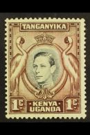 1938-54 1c Black And Chocolate Brown, "TADPOLE" Flaw, SG 131af, Mint Never Hinged. For More Images, Please Visit... - Vide