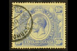 1922-27 10s Bright Blue, Watermark Crown To Right, SG 94w, Neat Fiscal Circular Cancel. For More Images, Please... - Vide