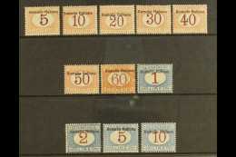 SOMALIA POSTAGE DUES - 1909 Complete Set To 10Lire, Sass S64, Superb NHM. The 10Lire Is Exceptionally Well... - Other & Unclassified