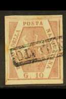 NAPLES 1858 10gr Deep Rose Brown, Plate I, Sass 10b, Very Fine Used With Crisp Engraving And Large Even Margins... - Unclassified