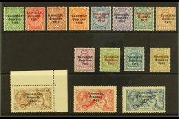 1922-23 Thom Three Line Overprints On Great Britain Complete Set, SG 52/66, Never Hinged Mint, 5s And 10s Poorly... - Other & Unclassified