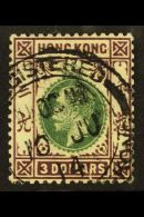 1913 £3 Green And Purple Geo V, SG 114, Very Fine Used With Neat Registered Cancel. For More Images, Please... - Other & Unclassified