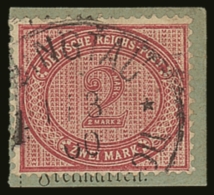 KIAUTSCHOU 1900 2pf Deep Red Carmine, Mi V37e, Fine Used On Piece With Tsintau 1/3 00 Cds. Signed Steuer BPP. For... - Other & Unclassified