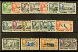 1938-50 Complete Pictorial Definitive Set, SG 146/163, Fine Mint. (18 Stamps) For More Images, Please Visit... - Falkland Islands