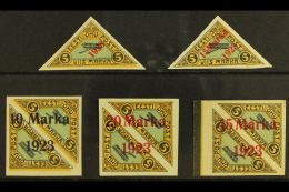 1923 Air Surcharges Both Complete Imperf Sets (Michel 41/42 & 43/45 B, SG 44/45 & 46/48), Fine Mint With... - Estonia