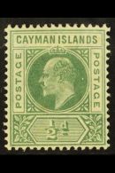 1905 ½d Green, DENTED FRAME, SG 8a, Very Fine Mint.  For More Images, Please Visit... - Cayman Islands