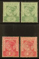 1900 QV ½d And 1d, The Four Shades, SG1/2a, Very Fine Mint. (4) For More Images, Please Visit... - Cayman Islands