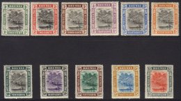 1907-10 Hut Complete Set, SG 23/33, Fresh Mint. (11 Stamps) For More Images, Please Visit... - Brunei (...-1984)