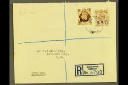SOMALIA 1948 Registered Cover To England Franked With KGVI 5d & 1s Values Ovptd "E.A.F." SG S5, S8, Reg'd... - Italian Eastern Africa