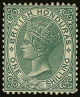 1872-79 (wmk Crown CC) 1s Green Perf 14, SG 16, Very Fine Mint. Fresh And Well-centered. For More Images, Please... - British Honduras (...-1970)