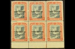 1899 POSITIONAL VARIETIES BLOCK 1899 2c On 10c Kaiteur Falls With NO STOP AFTER "CENTS" Variety, SG 223a, Plus... - British Guiana (...-1966)