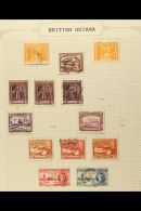 1882-1952 USED COLLECTION ON LEAVES Mostly Fine Condition. Note 1888-89 'Inland Revenue' 40c & 72c; 1889... - British Guiana (...-1966)
