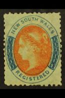 NEW SOUTH WALES 1860-63 (6d) Orange And Indigo "REGISTERED", SG 120, Fine Mint. Cat £900. For More Images,... - Other & Unclassified