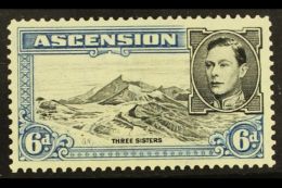 1938-53 6d Black And Blue Perf 13, BOULDER FLAW, SG 43ba, Fine Mint, Scarce. For More Images, Please Visit... - Ascension