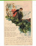 CPA-1899-ILLUSTRATEURS-G.GRAF-1 COUPLE SUR UN BANC-1 POEME H.HEINE-voir Timbre 1899- - Graf, Marte