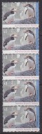 AAT 1993 Penguin 1$ Value Strip Of 5v  ** Mnh  (33093A) - Unused Stamps