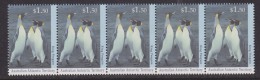 AAT 1993 King Penguin 1.50 $ Value Strip Of 5v   ** Mnh  (33093C) - Nuevos