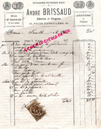 87 - LIMOGES - FACTURE ANDRE BRISSAUD -CHARRON ET FORGERON-15 ROUTE D' ANGOULEME- 1885 - 1800 – 1899