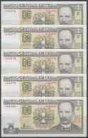 2004-BK-110 CUBA 2004. 1$. JOSE MARTI. 5 CONSECUTIVE UNC. - Cuba