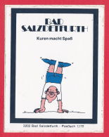 217501 / Sticky Label - BAD SALZDETFURTH - KUREN MACHT SPASS , COMIC , Germany Deutschland Allemagne Germania - Bad Salzdetfurth