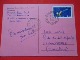 Q1-Correspondence Card / Postcard- Chess Move Mail -Strasbourg To Zagreb 1984. - Chess