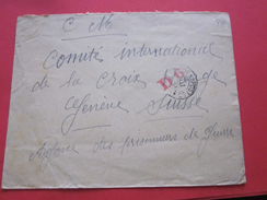 Comité International Croix Rouge Genève CAD Tresor & Postes 118 Puce 71 Militaria Franchise Militaire Marcophilie Lettre - Croce Rossa