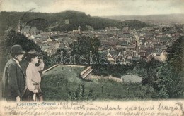 * T2/T3 Brassó, Kronstadt, Brasov; Látkép, Pár TávcsÅ‘vel / Panorama, Couple... - Non Classés