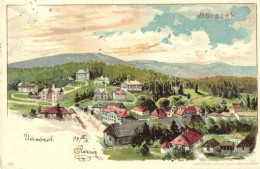 T2/T3 1899 Borszék-fürdÅ‘, Borsec; Látkép / General View, Kunstanstalt 'Kosmos' Litho S:... - Non Classés