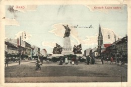 T2/T3 Arad, Kossuth Lajos Szobor, Bloch H. Kiadása / Statue (EK) - Non Classés