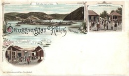 T4 1897 Ada Kaleh, A Sziget Látképe, Török Bazár / View Of The Island, Turkish... - Non Classés