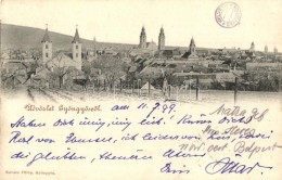 T2/T3 1899 Gyöngyös, Látkép, Kovács Fülöp Kiadása, 'Helvetia... - Non Classés