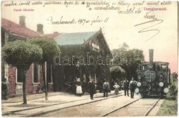 T2/T3 Dunaharaszti, Vasútállomás, GÅ‘zmozdony, Adler Adolf Kiadása (EK) - Non Classés