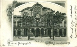 T3 Budapest XIV. Park-Club, Art Nouveau Floral Litho (kis Szakadás / Small Tear) - Non Classés