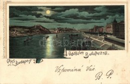 T2 Budapest V. Rakpart, Este, Regel & Krug No. 1889. Litho - Non Classés