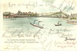 T4 Budapest, Erzsébet Királyné Híd, GÅ‘zhajók, Litho (r) - Non Classés
