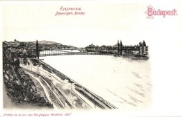 ** T1/T2 Budapest, Eskütéri (Erzsébet Királyné) Híd, Litho - Non Classés