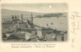 T2 1898 Budapest, Buda és Margit Sziget Látképe, Rigler Litho - Non Classés