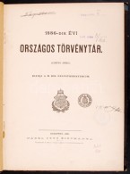 1886-dik évi Országos Törvénytár Bp., 1886 Igazságügy... - Non Classés