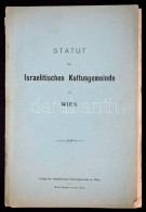 Bécsi Izraelita Hitközség Szabályzata. Bécs, é.n. (1926), Israelitischen... - Non Classés