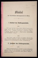 Prágai Izraelita Hitközség Szabályzata. Prága, 1901, Gottlich Schmelkes.... - Zonder Classificatie
