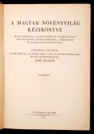 Soó RezsÅ‘, Jávorka Sándor: A Magyar Növényvilág Kézikönyve II.... - Non Classés