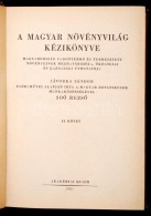 Soó RezsÅ‘, Jávorka Sándor: A Magyar Növényvilág Kézikönyve II.... - Sin Clasificación