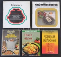 4 Db Szakácskönyv: Itáliai ízek (1987); Gyümölcsételek (1990); Olasz... - Ohne Zuordnung